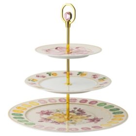 Porțelan Idyllia éTagèRe, motiv cu imprimeu de cristal, multicolor
