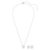 Set Ariana Grande X Swarovski cu perle de cristal, tăietură rotundă, floare, alb, placat cu rodiu Set Ariana Grande X Swarovski cu perle de cristal, tăietură rotundă, floare, alb, placat cu rodiu