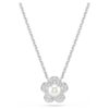 Set Ariana Grande X Swarovski cu perle de cristal, tăietură rotundă, floare, alb, placat cu rodiu Set Ariana Grande X Swarovski cu perle de cristal, tăietură rotundă, floare, alb, placat cu rodiu