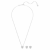 Set Ariana Grande X Swarovski cu tăieturi mixte, inimă, alb, placat cu rodiu Set Ariana Grande X Swarovski cu tăieturi mixte, inimă, alb, placat cu rodiu