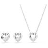 Set Ariana Grande X Swarovski cu tăieturi mixte, inimă, alb, placat cu rodiu Set Ariana Grande X Swarovski cu tăieturi mixte, inimă, alb, placat cu rodiu