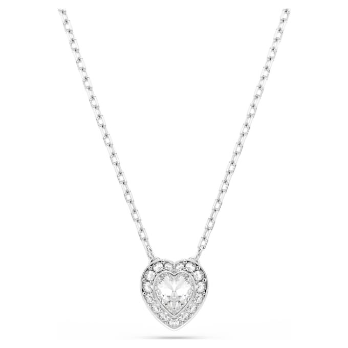 Set Ariana Grande X Swarovski cu tăieturi mixte, inimă, alb, placat cu rodiu Set Ariana Grande X Swarovski cu tăieturi mixte, inimă, alb, placat cu rodiu