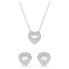 Set Ariana Grande X Swarovski cu tăieturi mixte, inimă, alb, placat cu rodiu Set Ariana Grande X Swarovski cu tăieturi mixte, inimă, alb, placat cu rodiu