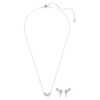 Set Ariana Grande X Swarovski cu tăieturi mixte, multicolor, placat cu rodiu Set Ariana Grande X Swarovski cu tăieturi mixte, multicolor, placat cu rodiu