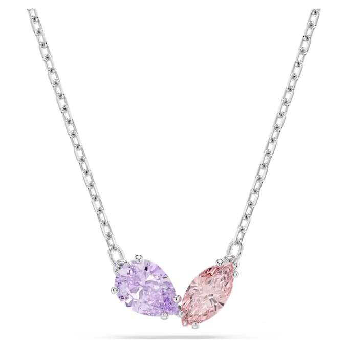 Set Ariana Grande X Swarovski cu tăieturi mixte, multicolor, placat cu rodiu Set Ariana Grande X Swarovski cu tăieturi mixte, multicolor, placat cu rodiu