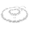 Set Constella cu tăieturi mixte, alb, placat cu rodiu Set Constella cu tăieturi mixte, alb, placat cu rodiu