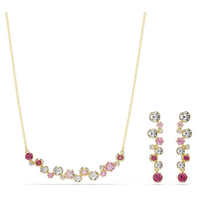 Set Constella cu tăieturi mixte, multicolor, placat cu aur Set Constella cu tăieturi mixte, multicolor, placat cu aur