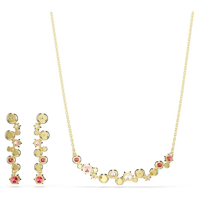 Set Constella cu tăieturi mixte, multicolor, placat cu aur Set Constella cu tăieturi mixte, multicolor, placat cu aur