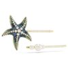 Set de agrafe de păr Idyllia (2), perle de cristal, stea de mare, multicolor, placat cu aur Set de agrafe de păr Idyllia (2), perle de cristal, stea de mare, multicolor, placat cu aur