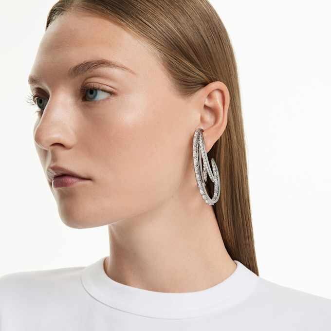 Set de cercei tip ear cuff din Colecția Vienna (3) Pene, Alb, placat cu ruteniu Set de cercei tip ear cuff din Colecția Vienna (3) Pene, Alb, placat cu ruteniu