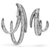 Set de cercei tip ear cuff din Colecția Vienna (3) Pene, Alb, placat cu ruteniu Set de cercei tip ear cuff din Colecția Vienna (3) Pene, Alb, placat cu ruteniu