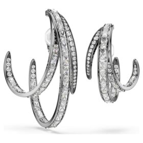 Set de cercei tip ear cuff din Colecția Vienna (3) Pene, Alb, placat cu ruteniu Set de cercei tip ear cuff din Colecția Vienna (3) Pene, Alb, placat cu ruteniu