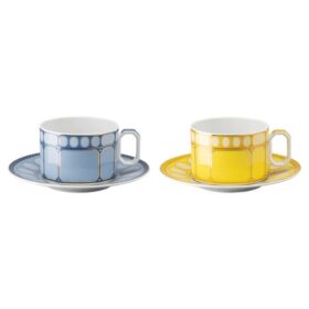 Set de cești de ceai Signum din porțelan, multicolor