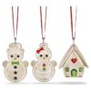 Set de ornamente de Crăciun „Holiday Cheers” în formă de turtă dulce