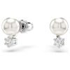 Set Matrix cu perle de cristal, tăietură rotundă, alb, placat cu rodiu Set Matrix cu perle de cristal, tăietură rotundă, alb, placat cu rodiu