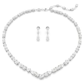 set mesmera cu tieturi mixte alb placat cu rodiu 2 280x280 - Set Mesmera cu tăieturi mixte, alb, placat cu rodiu