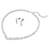 Set Mesmera cu tăieturi mixte, alb, placat cu rodiu Set Mesmera cu tăieturi mixte, alb, placat cu rodiu