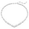 Set Mesmera cu tăieturi mixte, alb, placat cu rodiu Set Mesmera cu tăieturi mixte, alb, placat cu rodiu