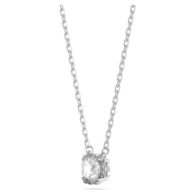 Set Stilla cu tăietură rotundă, alb, placat cu rodiu Set Stilla cu tăietură rotundă, alb, placat cu rodiu