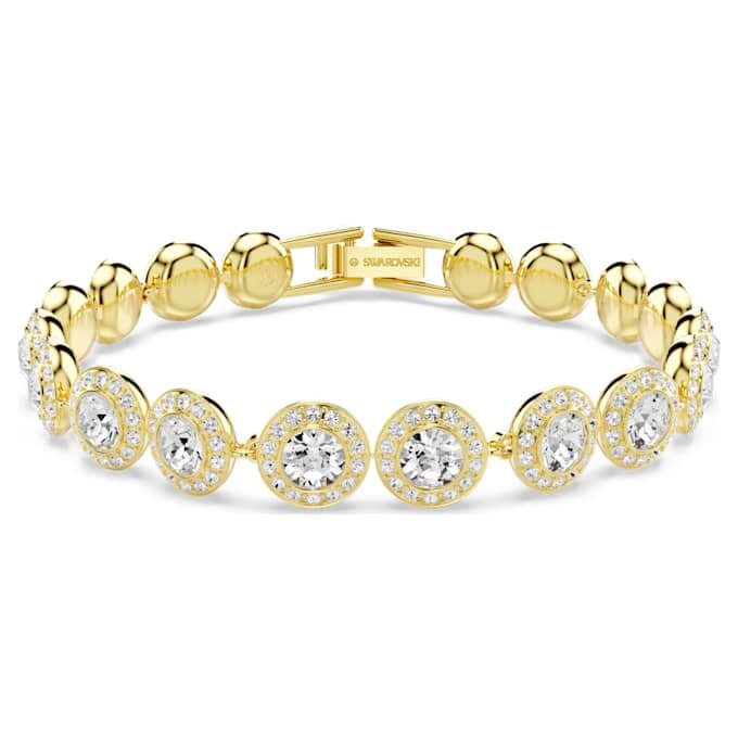 Set „Una Angelic” (3 piese), tăietură rotundă, alb, placat cu aur Set „Una Angelic” (3 piese), tăietură rotundă, alb, placat cu aur
