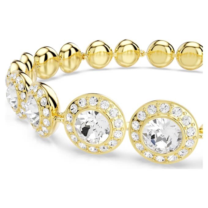 Set „Una Angelic” (3 piese), tăietură rotundă, alb, placat cu aur Set „Una Angelic” (3 piese), tăietură rotundă, alb, placat cu aur