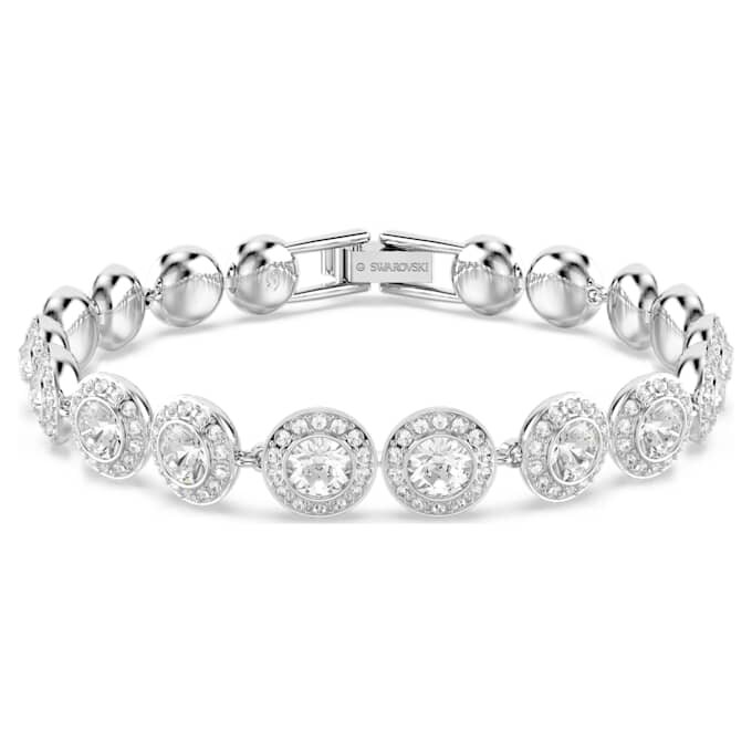 Set Una Angelic (3), tăietură rotundă, alb, placat cu rodiu Set Una Angelic (3), tăietură rotundă, alb, placat cu rodiu