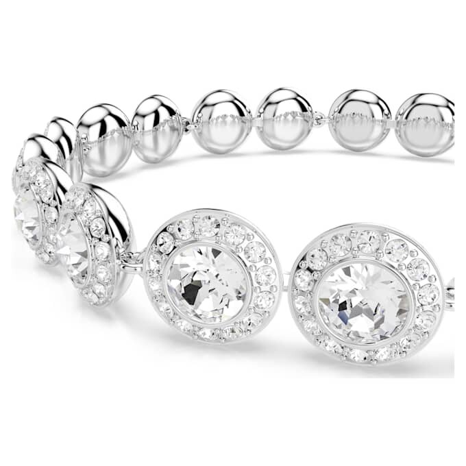 Set Una Angelic (3), tăietură rotundă, alb, placat cu rodiu Set Una Angelic (3), tăietură rotundă, alb, placat cu rodiu