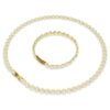 Set Una Angelic cu tăietură rotundă, alb, placat cu aur Set Una Angelic cu tăietură rotundă, alb, placat cu aur