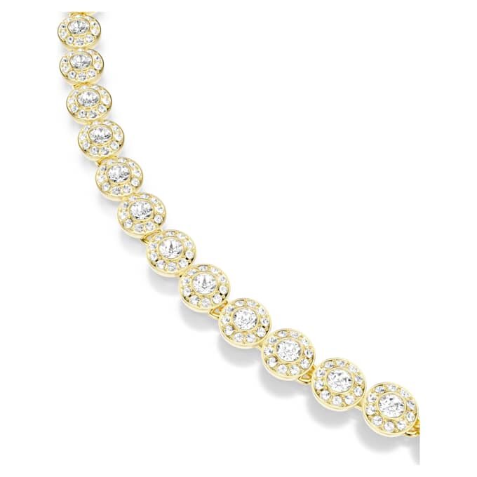Set Una Angelic cu tăietură rotundă, alb, placat cu aur Set Una Angelic cu tăietură rotundă, alb, placat cu aur