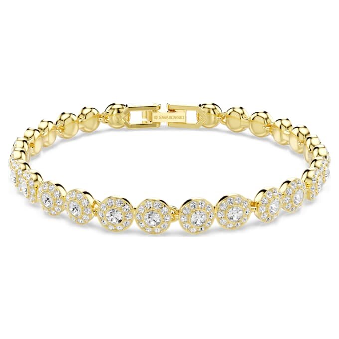 Set Una Angelic cu tăietură rotundă, alb, placat cu aur Set Una Angelic cu tăietură rotundă, alb, placat cu aur