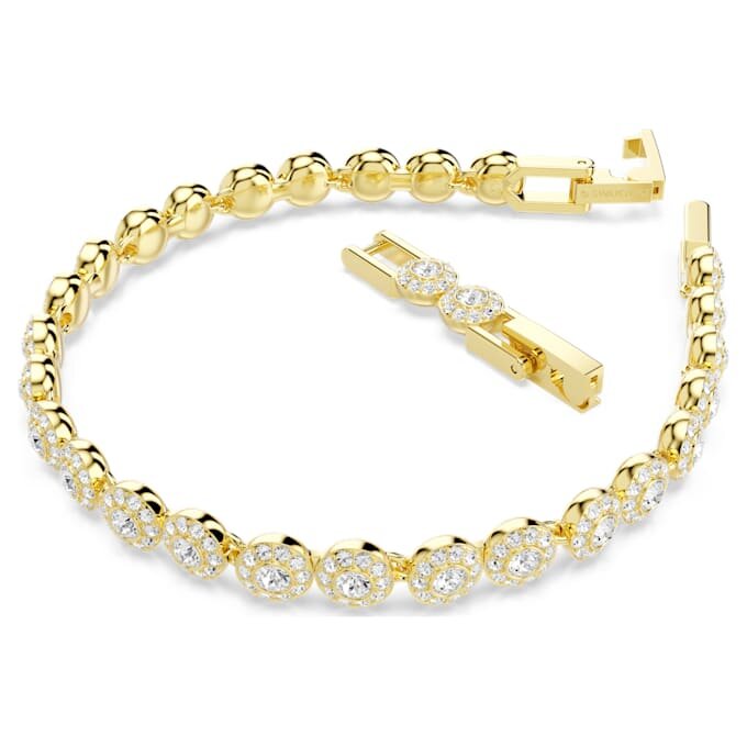 Set Una Angelic cu tăietură rotundă, alb, placat cu aur Set Una Angelic cu tăietură rotundă, alb, placat cu aur