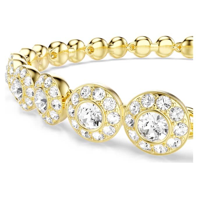 Set Una Angelic cu tăietură rotundă, alb, placat cu aur Set Una Angelic cu tăietură rotundă, alb, placat cu aur