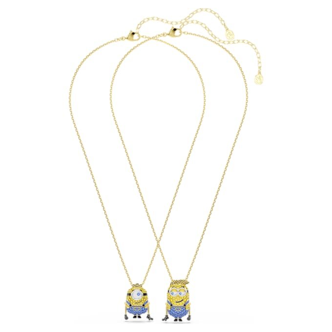 Setul Minions James și Henry cu pavé multicolor, placat cu aur Setul Minions James și Henry cu pavé multicolor, placat cu aur