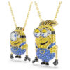 Setul Minions James și Henry cu pavé multicolor, placat cu aur Setul Minions James și Henry cu pavé multicolor, placat cu aur