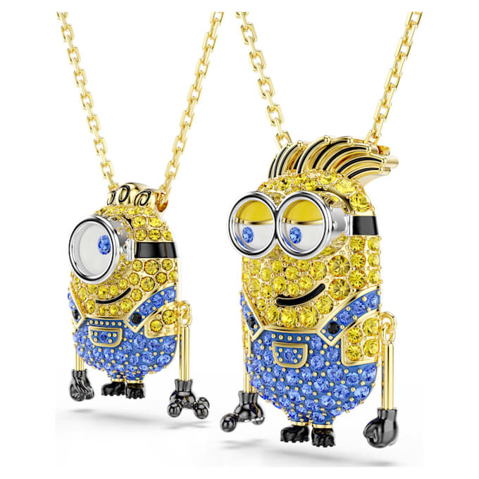 Setul Minions James și Henry cu pavé multicolor, placat cu aur Setul Minions James și Henry cu pavé multicolor, placat cu aur