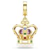 Talisman coroană Minions cu tăieturi mixte, multicolor, placat cu aur Talisman coroană Minions cu tăieturi mixte, multicolor, placat cu aur
