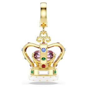 Talisman coroană Minions cu tăieturi mixte, multicolor, placat cu aur