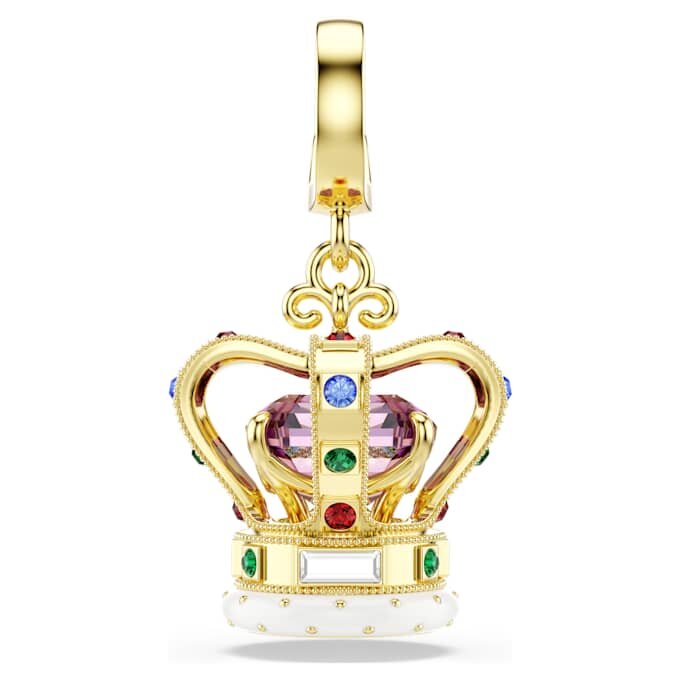 Talisman coroană Minions cu tăieturi mixte, multicolor, placat cu aur Talisman coroană Minions cu tăieturi mixte, multicolor, placat cu aur