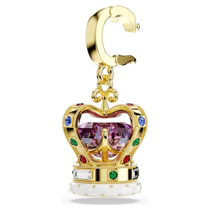 Talisman coroană Minions cu tăieturi mixte, multicolor, placat cu aur Talisman coroană Minions cu tăieturi mixte, multicolor, placat cu aur