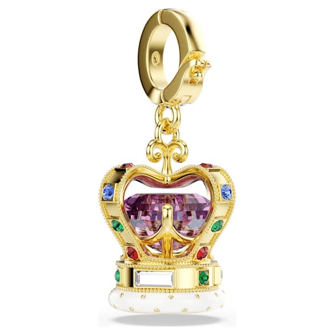Talisman coroană Minions cu tăieturi mixte, multicolor, placat cu aur Talisman coroană Minions cu tăieturi mixte, multicolor, placat cu aur