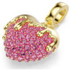 Talisman Idyllia cu tăietură rotundă, inimă, roz, placat cu ton auriu Talisman Idyllia cu tăietură rotundă, inimă, roz, placat cu ton auriu