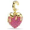 Talisman Idyllia cu tăietură rotundă, inimă, roz, placat cu ton auriu Talisman Idyllia cu tăietură rotundă, inimă, roz, placat cu ton auriu