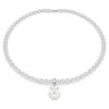 Talisman Idyllia cu tăieturi mixte, acoperire de culoarea perlei, inimă, alb, placat cu rodiu Talisman Idyllia cu tăieturi mixte, acoperire de culoarea perlei, inimă, alb, placat cu rodiu