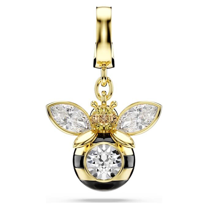 Talisman Idyllia cu tăieturi mixte, albină, multicolor, placat cu ton auriu Talisman Idyllia cu tăieturi mixte, albină, multicolor, placat cu ton auriu