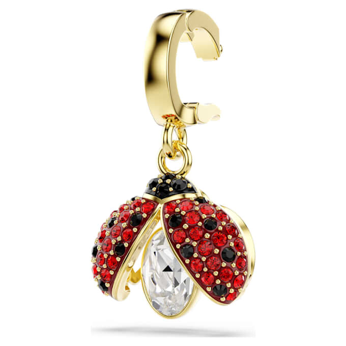 Talisman Idyllia cu tăieturi mixte, buburuză, roșu, placat cu aur Talisman Idyllia cu tăieturi mixte, buburuză, roșu, placat cu aur