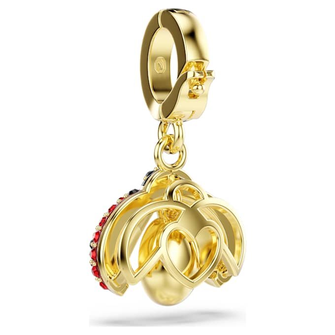 Talisman Idyllia cu tăieturi mixte, buburuză, roșu, placat cu aur Talisman Idyllia cu tăieturi mixte, buburuză, roșu, placat cu aur