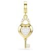 Talisman Idyllia cu tăieturi mixte, inimă cu cheie, alb, placat cu aur Talisman Idyllia cu tăieturi mixte, inimă cu cheie, alb, placat cu aur