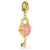 Talisman Idyllia cu tăieturi mixte, inimă cu cheie, alb, placat cu aur Talisman Idyllia cu tăieturi mixte, inimă cu cheie, alb, placat cu aur
