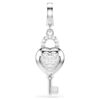 Talisman Idyllia cu tăieturi mixte, inimă cu cheie, alb, placat cu rodiu Talisman Idyllia cu tăieturi mixte, inimă cu cheie, alb, placat cu rodiu
