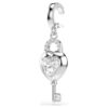 Talisman Idyllia cu tăieturi mixte, inimă cu cheie, alb, placat cu rodiu Talisman Idyllia cu tăieturi mixte, inimă cu cheie, alb, placat cu rodiu